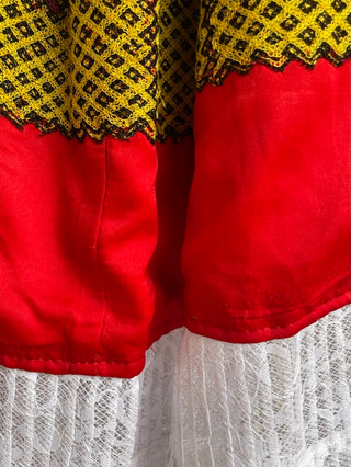 Traje completo antiguo cadenilla multicolor