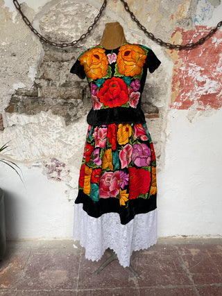 Traje completo antiguo terciopelo negro